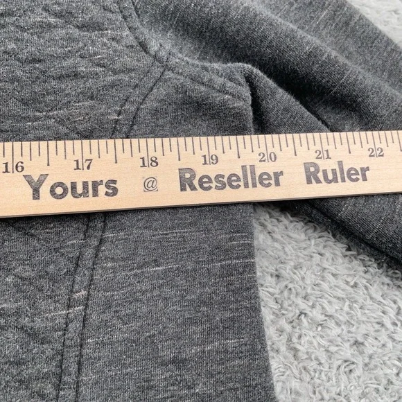 LL Bean Sweatshirt Womens Medium Gray 1/4 Zip Quilted Pullover Casual Warm - Picture 8 of 11